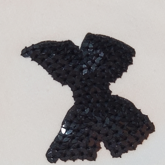 *SOLD* Beautiful, Kate Spade toddler white dress with black sequin bows Sz. 2T - Picture 5 of 6